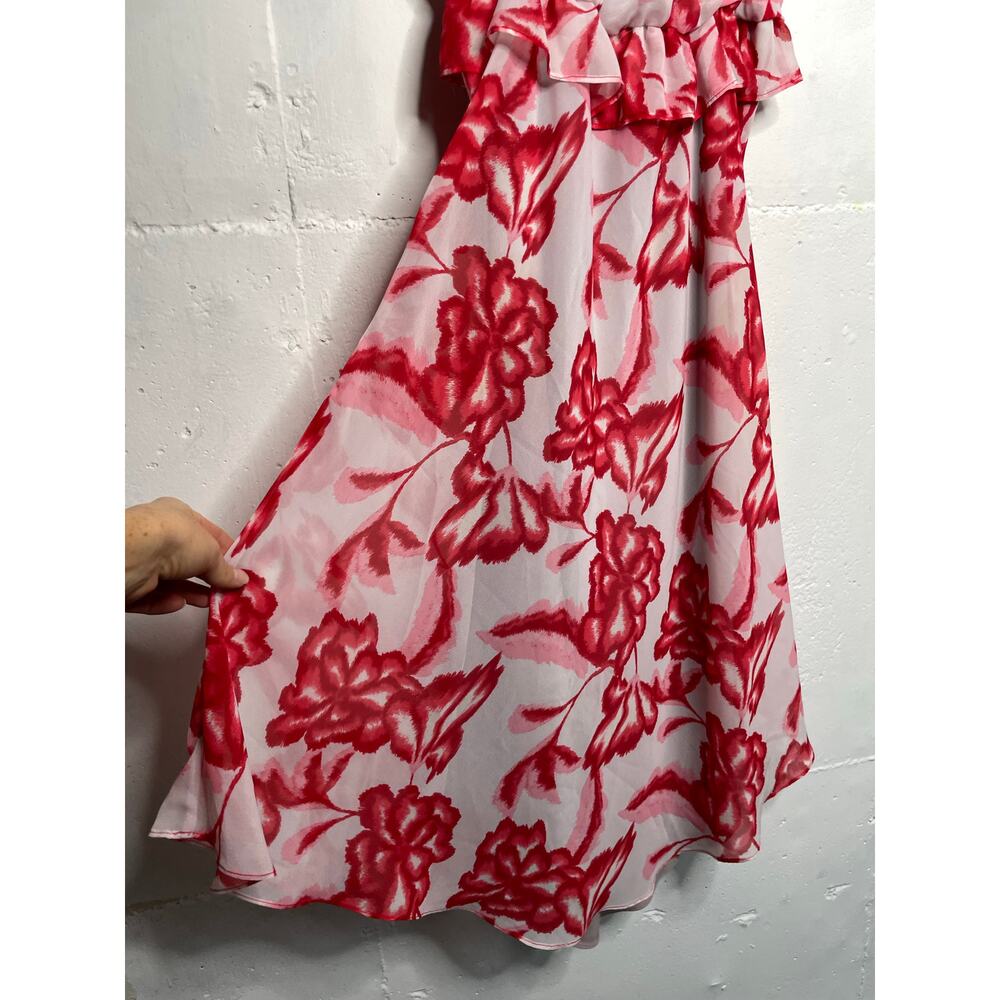 House of Harlow 1960 X Revolve Davi Midi Dress Red Floral Size XXS - Picture 2 of 8